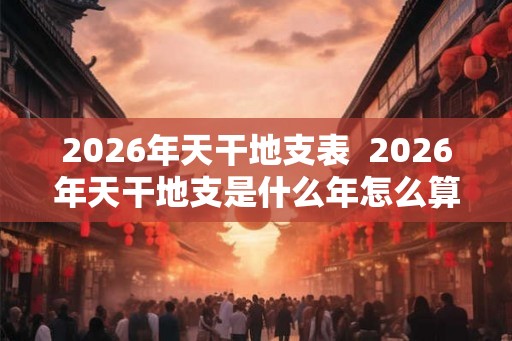 2026年天干地支表  2026年天干地支是什么年怎么算