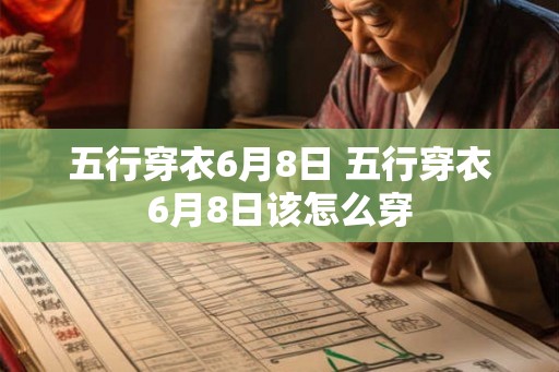 五行穿衣6月8日 五行穿衣6月8日该怎么穿