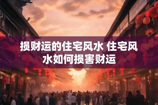 损财运的住宅风水 住宅风水如何损害财运