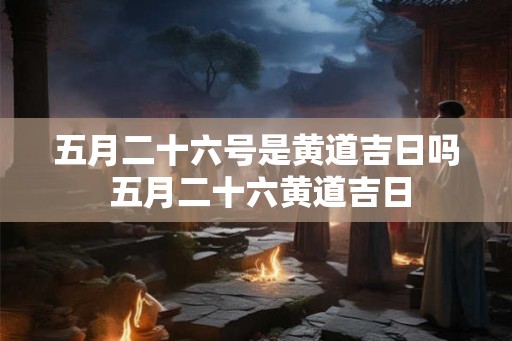 五月二十六号是黄道吉日吗 五月二十六黄道吉日