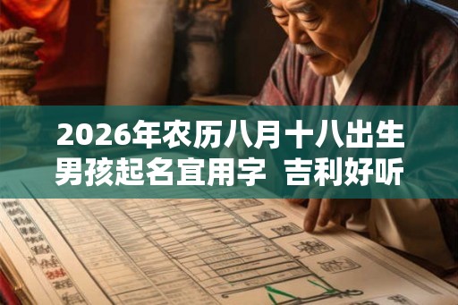 2026年农历八月十八出生男孩起名宜用字  吉利好听的名字