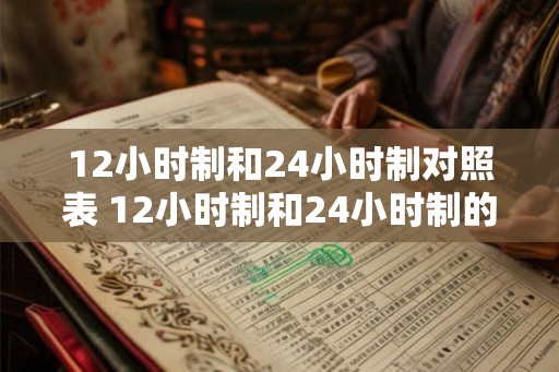 12小时制和24小时制对照表 12小时制和24小时制的区别是什么