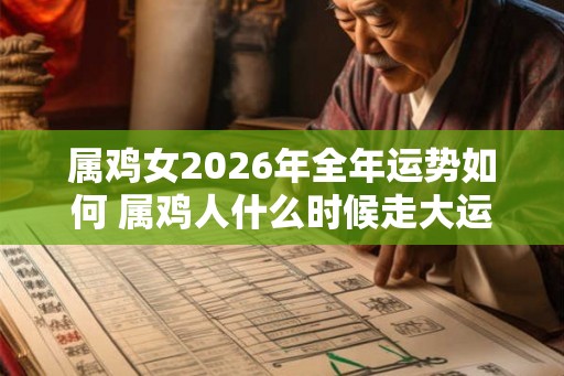 属鸡女2026年全年运势如何 属鸡人什么时候走大运