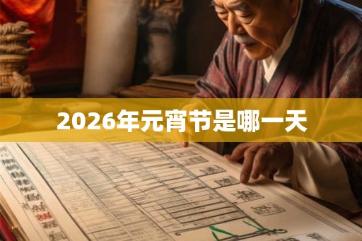 2026年元宵节是哪一天