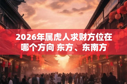 2026年属虎人求财方位在哪个方向 东方、东南方