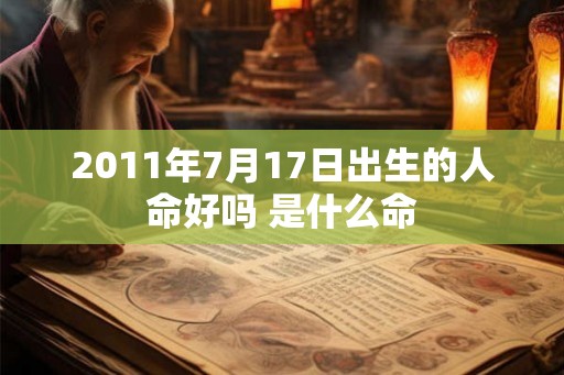 2011年7月17日出生的人命好吗 是什么命