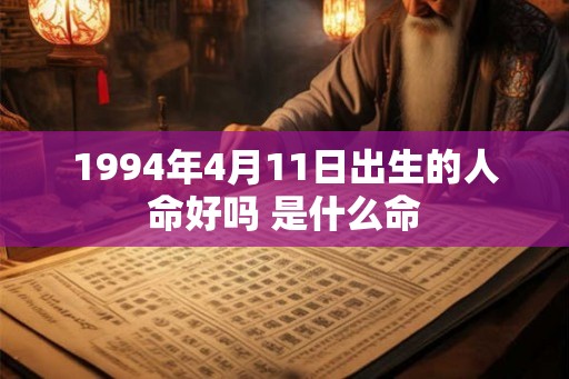 1994年4月11日出生的人命好吗 是什么命