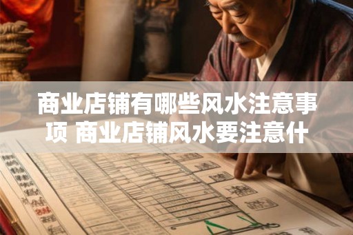 商业店铺有哪些风水注意事项 商业店铺风水要注意什么