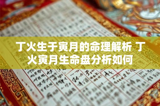 丁火生于寅月的命理解析 丁火寅月生命盘分析如何