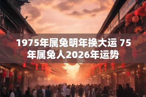 1975年属兔明年换大运 75年属兔人2026年运势 1975年属兔明年换大运 75年属兔人2026年运势