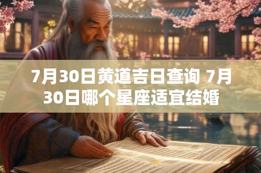 7月30日黄道吉日查询 7月30日哪个星座适宜结婚 7月30日黄道吉日查询 7月30日哪个星座适宜结婚
