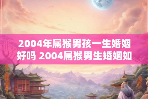 2004年属猴男孩一生婚姻好吗 2004属猴男生婚姻如何