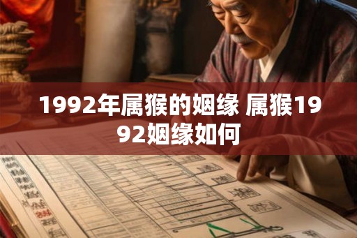 1992年属猴的姻缘 属猴1992姻缘如何