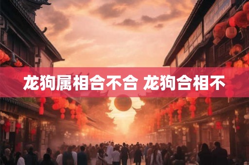 龙狗属相合不合 龙狗合相不