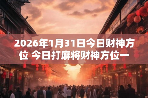2026年1月31日今日财神方位 今日打麻将财神方位一览表
