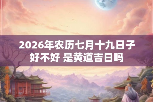 2026年农历七月十九日子好不好 是黄道吉日吗