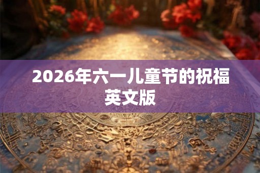 2026年六一儿童节的祝福英文版