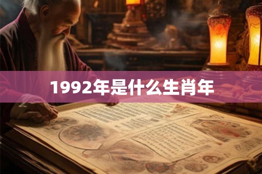 1992年是什么生肖年