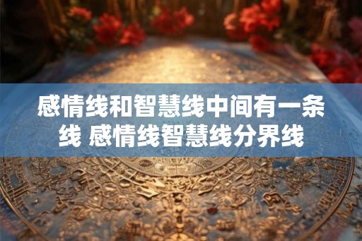 感情线和智慧线中间有一条线 感情线智慧线分界线