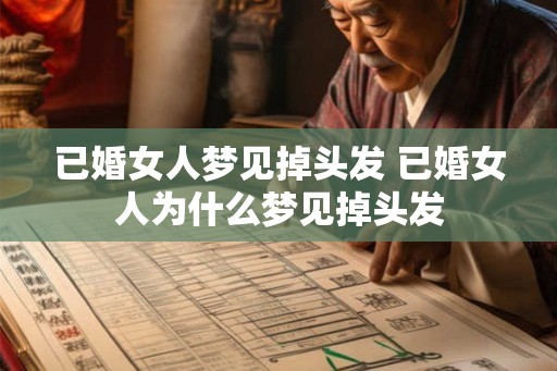 已婚女人梦见掉头发 已婚女人为什么梦见掉头发