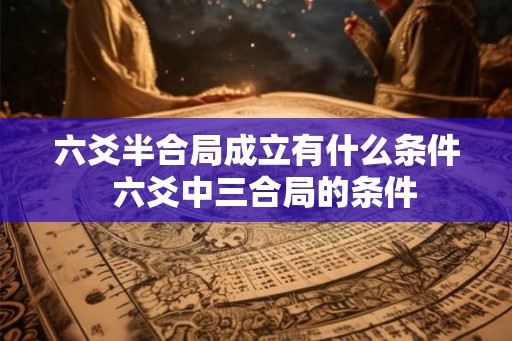 六爻半合局成立有什么条件  六爻中三合局的条件