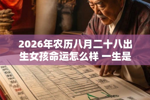 2026年农历八月二十八出生女孩命运怎么样 一生是吉是凶