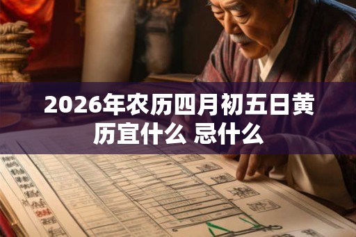2026年农历四月初五日黄历宜什么 忌什么