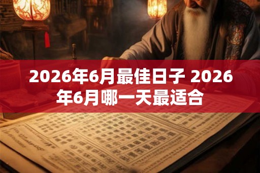 2026年6月最佳日子 2026年6月哪一天最适合