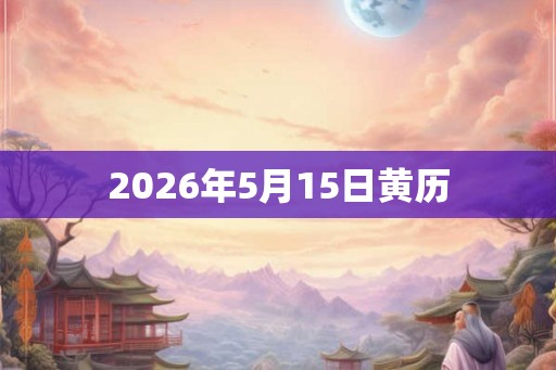 2026年5月15日黄历
