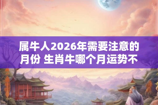 属牛人2026年需要注意的月份 生肖牛哪个月运势不顺