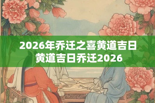 2026年乔迁之喜黄道吉日 黄道吉日乔迁2026 2026年乔迁之喜黄道吉日 黄道吉日乔迁2026