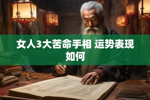 女人3大苦命手相 运势表现如何