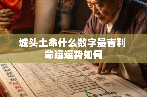 城头土命什么数字最吉利 命运运势如何