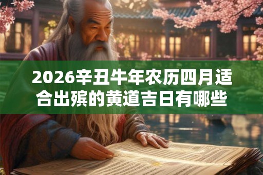 2026辛丑牛年农历四月适合出殡的黄道吉日有哪些