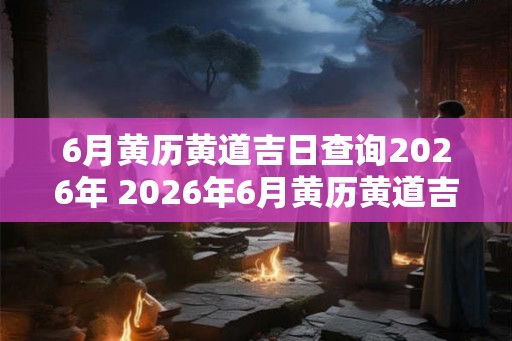 6月黄历黄道吉日查询2026年 2026年6月黄历黄道吉日查询