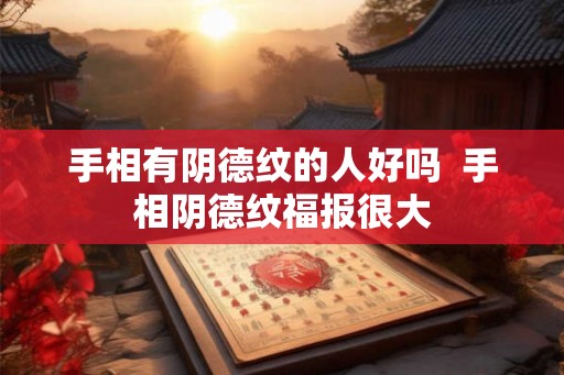 手相有阴德纹的人好吗  手相阴德纹福报很大