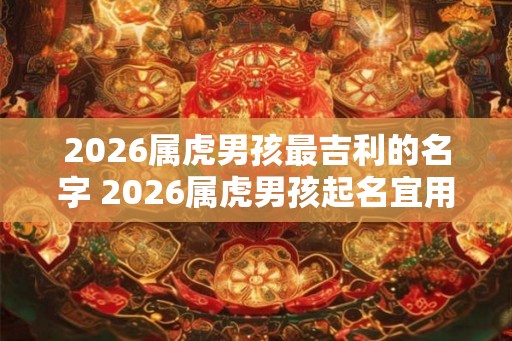 2026属虎男孩最吉利的名字 2026属虎男孩起名宜用字