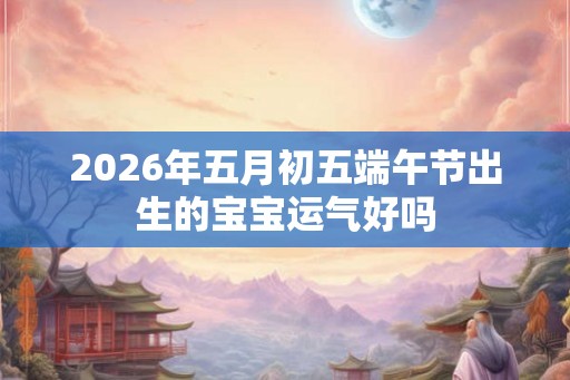 2026年五月初五端午节出生的宝宝运气好吗