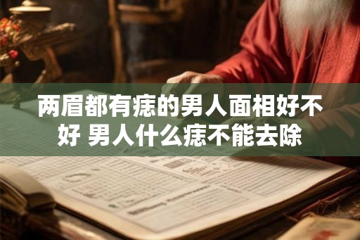 两眉都有痣的男人面相好不好 男人什么痣不能去除
