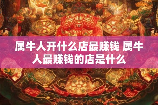 属牛人开什么店最赚钱 属牛人最赚钱的店是什么 属牛人开什么店最赚钱 属牛人最赚钱的店是什么