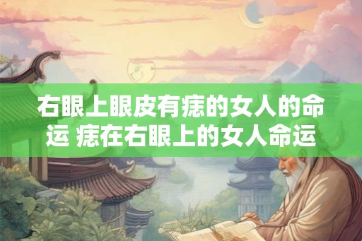 右眼上眼皮有痣的女人的命运 痣在右眼上的女人命运如何