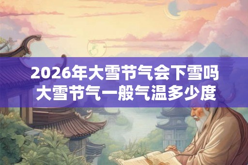 2026年大雪节气会下雪吗 大雪节气一般气温多少度