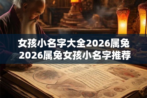 女孩小名字大全2026属兔 2026属兔女孩小名字推荐