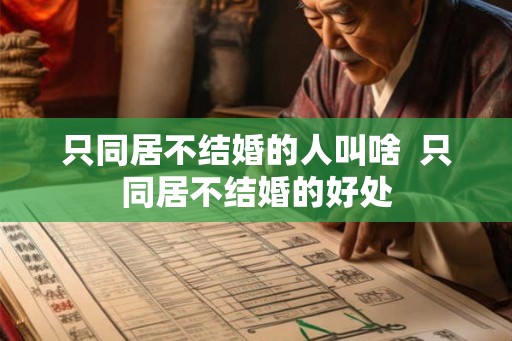 只同居不结婚的人叫啥  只同居不结婚的好处