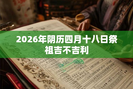 2026年阴历四月十八日祭祖吉不吉利