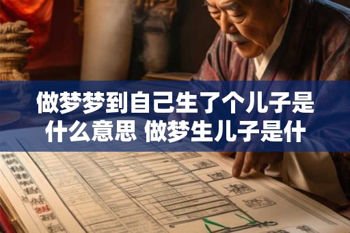 做梦梦到自己生了个儿子是什么意思 做梦生儿子是什么意思 做梦梦到自己生了个儿子是什么意思 做梦生儿子是什么意思