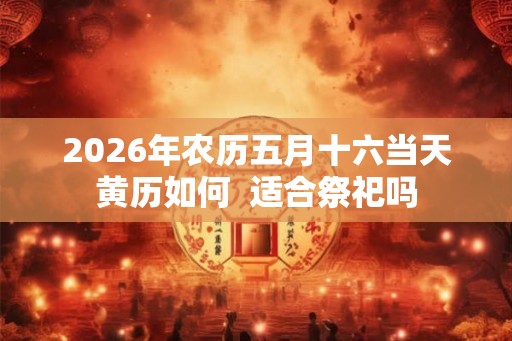 2026年农历五月十六当天黄历如何  适合祭祀吗