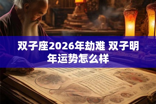 双子座2026年劫难 双子明年运势怎么样
