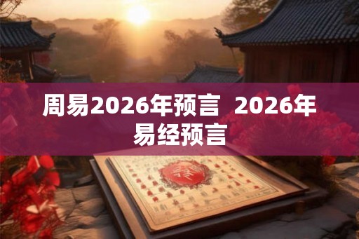 周易2026年预言  2026年易经预言
