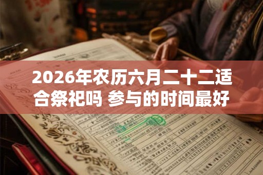 2026年农历六月二十二适合祭祀吗 参与的时间最好是什么 2026年农历六月二十二适合祭祀吗 参与的时间最好是什么